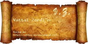 Vattai Zorán névjegykártya